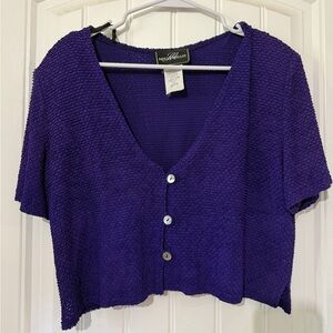 Molly Malloy Women's Purple Button-Up Top
